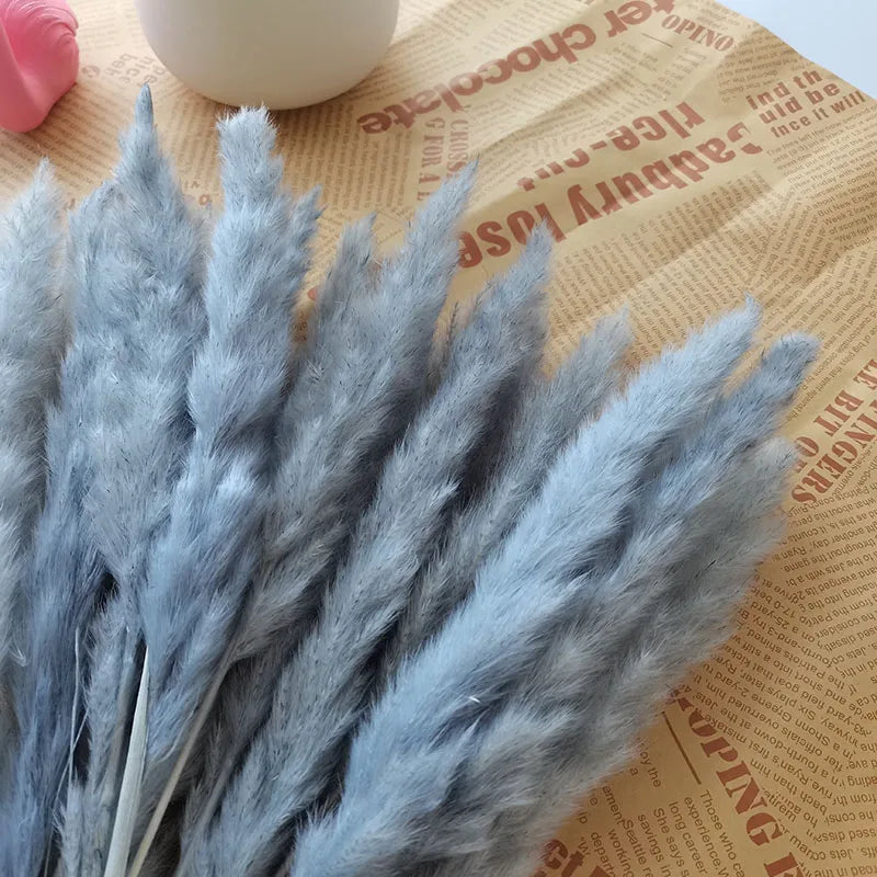 Grey Pampas Grass Decor Whit Dried Flowers Bouquet Artificial Plants Wholesale Wedding Party Home Craft Supplies Props for Photo