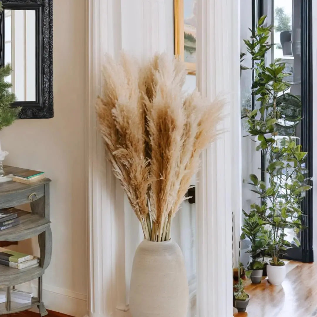 Pampas XXL Dry Pampas Grass 80-100cm,Home Decor,Wedding Natural Dried Flowers Wall Decor,Artificial Flowers for Christmas Decor