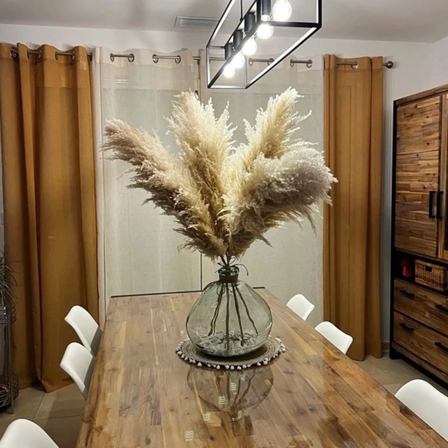 50-60cm Pampas Grass Decor Dried Floral Arrangement Reed Bouquet  Artificial Flower Home Christmas Boho Wedding Table Decoration