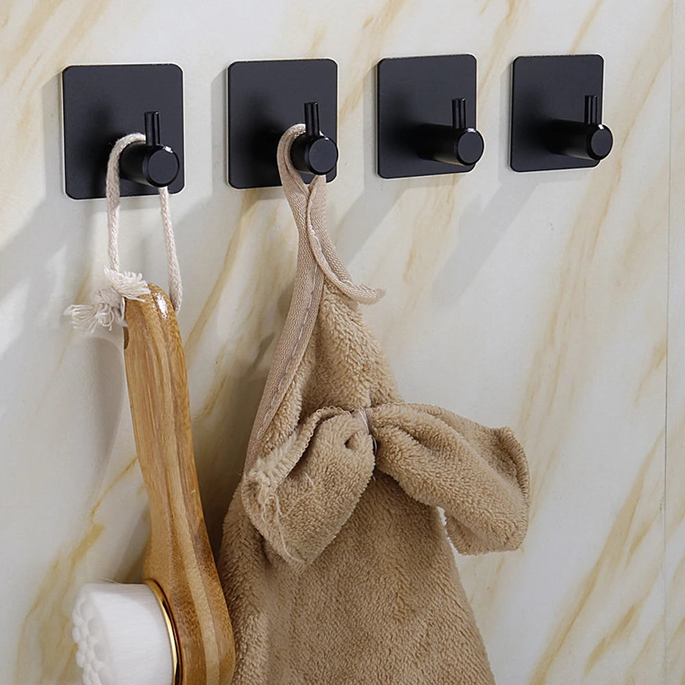 1PC Stainless Steel Towel Holder Bathroom Accessories Towel Rack Bathroom Hang on The Wall Kitchen Storage Organizer Bag Hanger