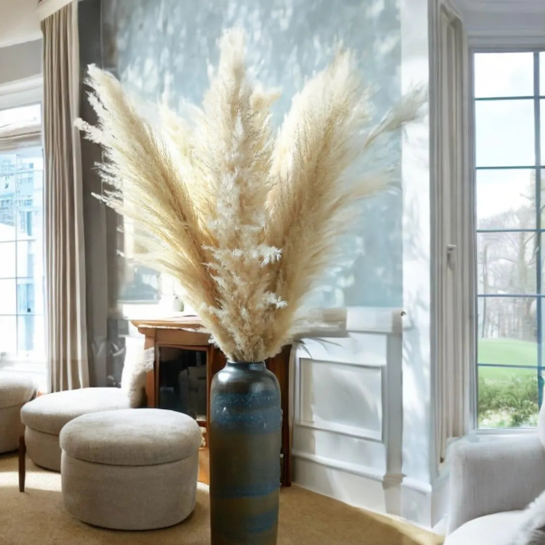 Pampas XXL Dry Pampas Grass 80-100cm,Home Decor,Wedding Natural Dried Flowers Wall Decor,Artificial Flowers for Christmas Decor